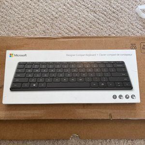 Microsoft Designer Compact Keyboard Matte Black - Bluetooth 5.0 Connectivity